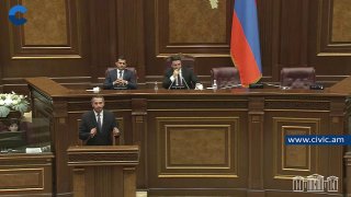 Рубен Рубинян поблагодарил спикера и коллег на последнем заседании парламента 8-го созыва