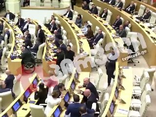 Драка в парламенте Грузии после отчёта Кобахидзе: депутаты перешли к рукоприкладству