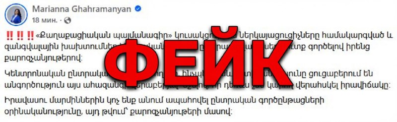 Партия «Арарат» опровергает нарушения на выборах, называя сообщения «насаждением паники»